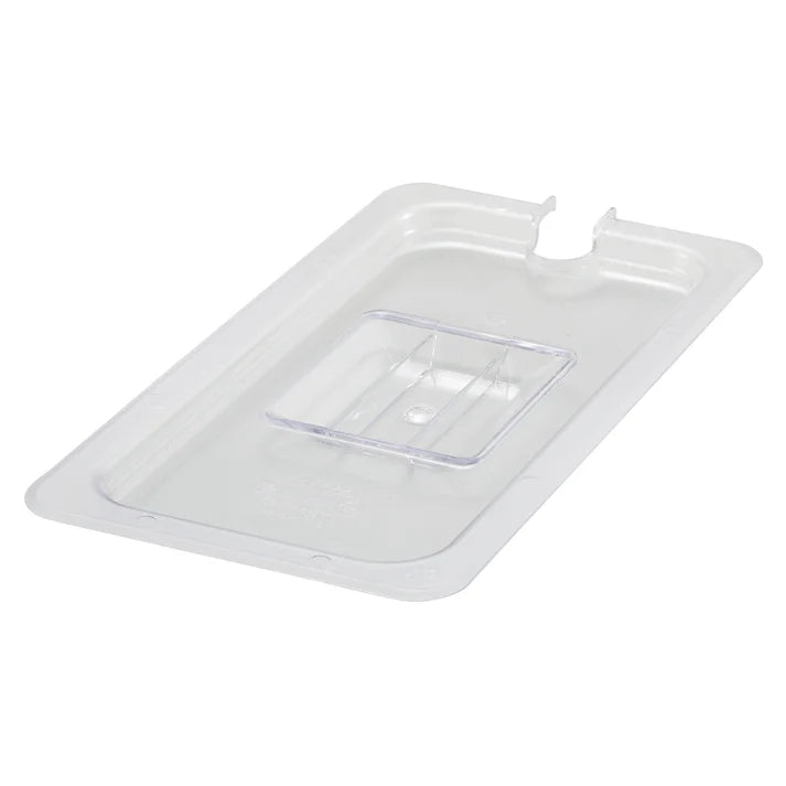 Cover for Food Pan is made from polycarbonate, this shatterproof cover is easy to clean and will withstand high volume service. This translucent food pan cover provides a clear view of what's inside.