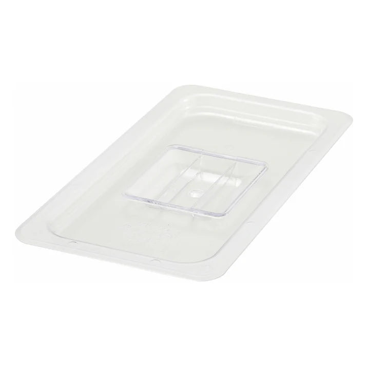 Cover for Food Pan is made from polycarbonate, this shatterproof cover is easy to clean and will withstand high volume service. This translucent food pan cover provides a clear view of what's inside.