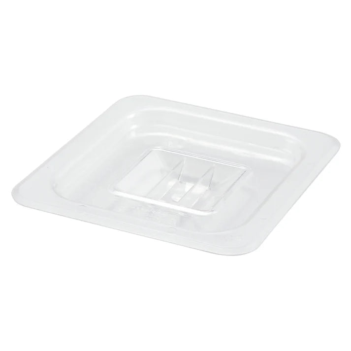 Cover for Food Pan is made from polycarbonate, this shatterproof cover is easy to clean and will withstand high volume service. This translucent food pan cover provides a clear view of what's inside.