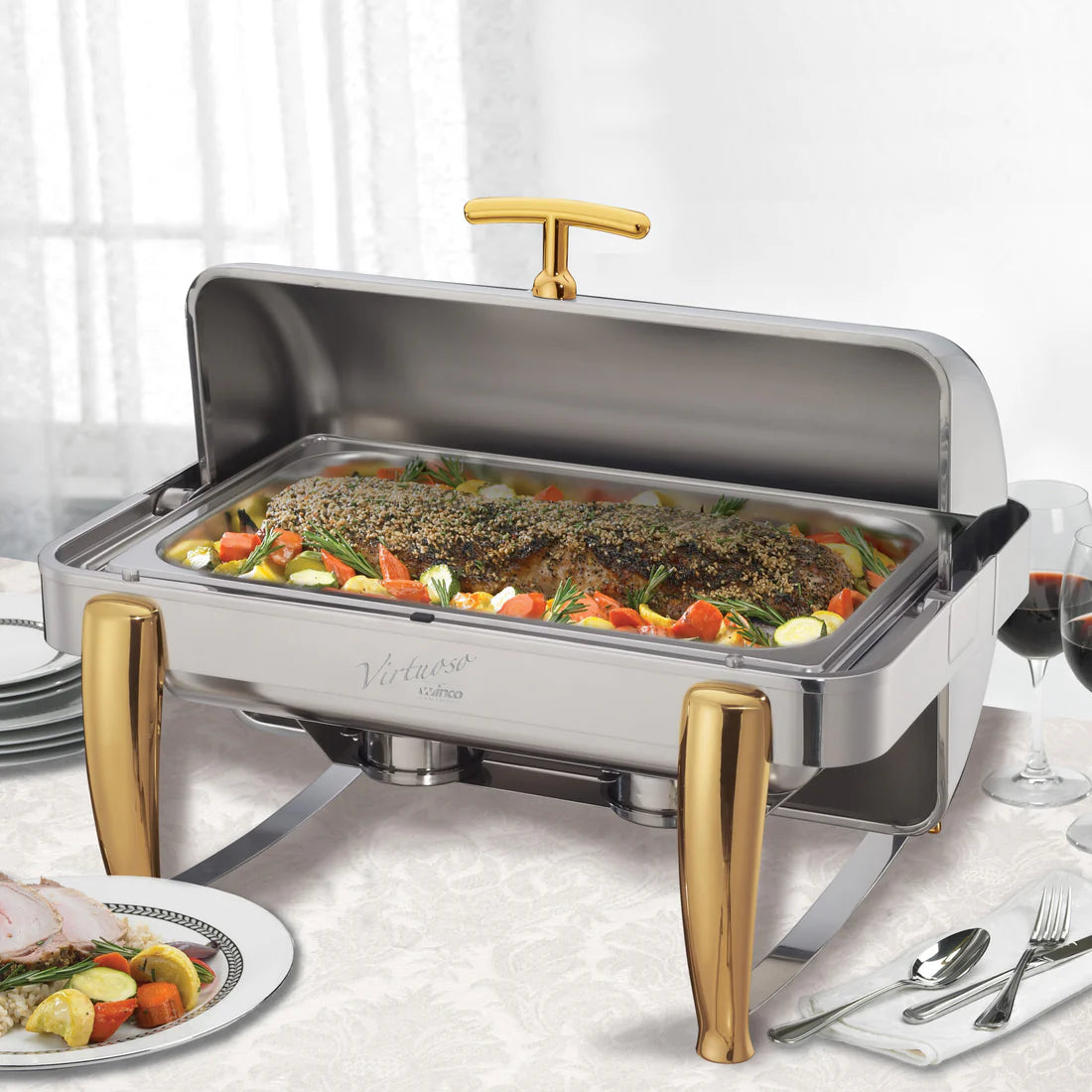 Winco SPF1- PTT6, 25 Ga S/S Full/Half/Third, Straight-sided Steam Pan