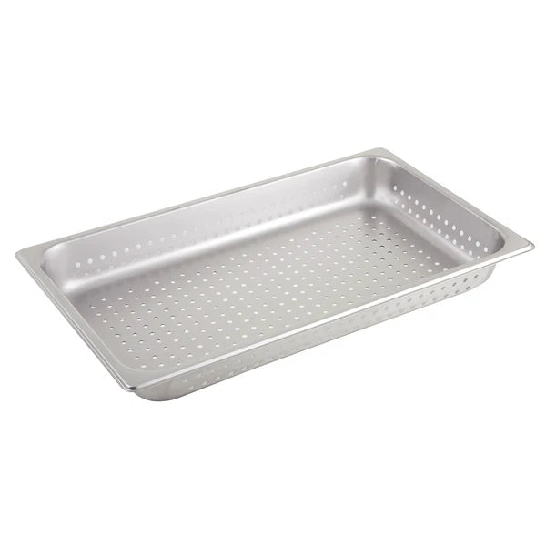 Winco SPFP2 to SPHP6, 2-1/2 to 6" S/S Full/Half Perforated Steam Pan