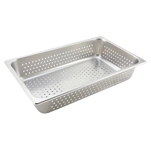 Winco SPFP2 to SPHP6, 2-1/2 to 6" S/S Full/Half Perforated Steam Pan
