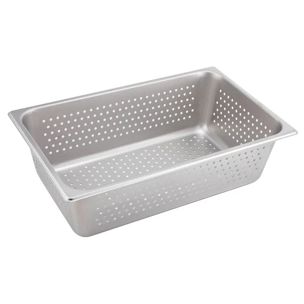 Winco SPFP2 to SPHP6, 2-1/2 to 6" S/S Full/Half Perforated Steam Pan
