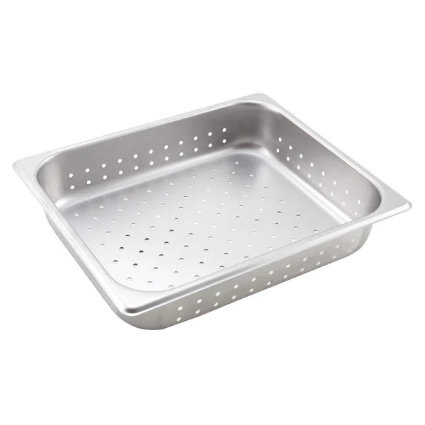 Winco SPFP2 to SPHP6, 2-1/2 to 6" S/S Full/Half Perforated Steam Pan
