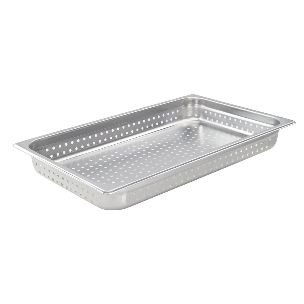 Winco SPJH-102PF-206PF, 22 Ga S/S, Full/Half Perforated Steam Pans