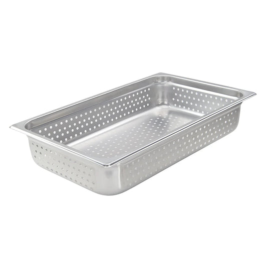 Winco SPJH-102PF-206PF, 22 Ga S/S, Full/Half Perforated Steam Pans