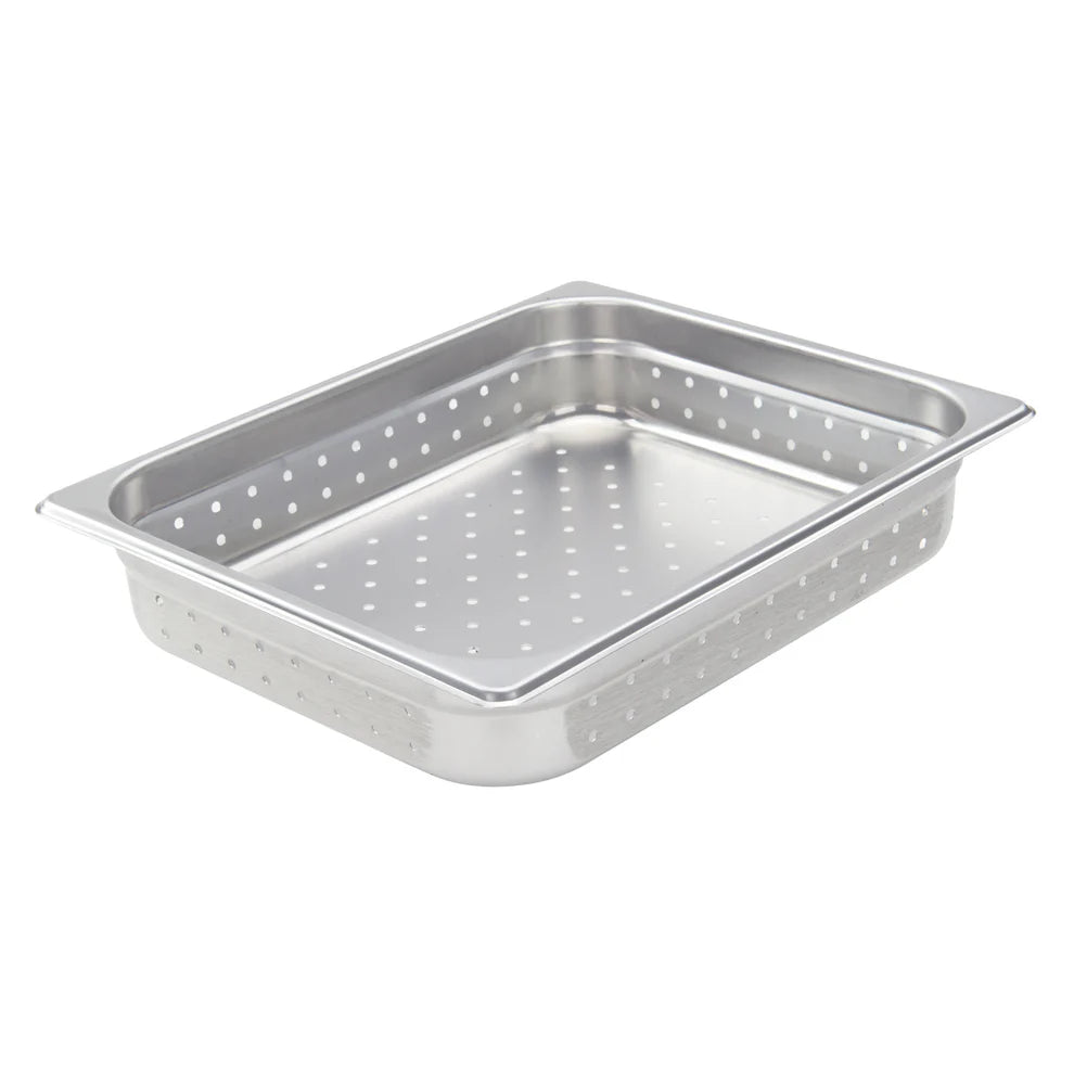 Winco SPJH-102PF-206PF, 22 Ga S/S, Full/Half Perforated Steam Pans