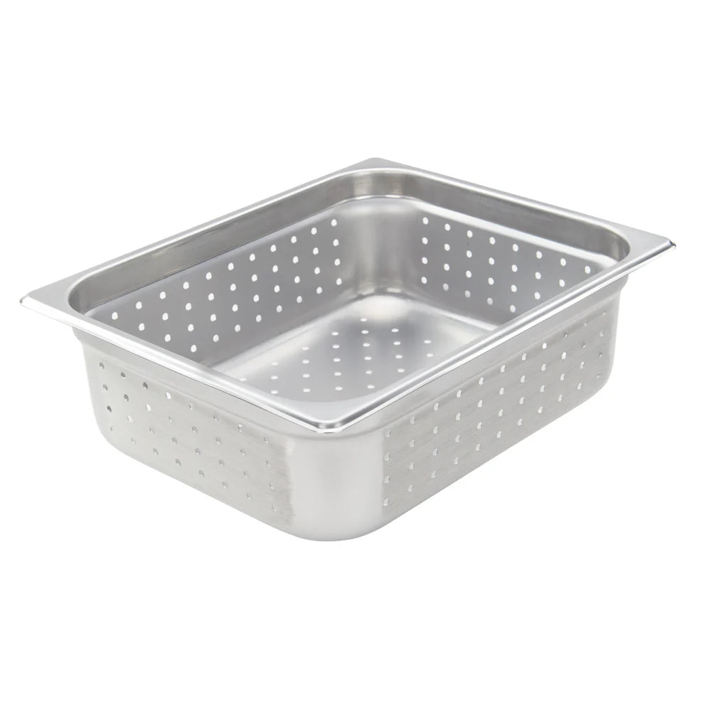 Winco SPJH-102PF-206PF, 22 Ga S/S, Full/Half Perforated Steam Pans