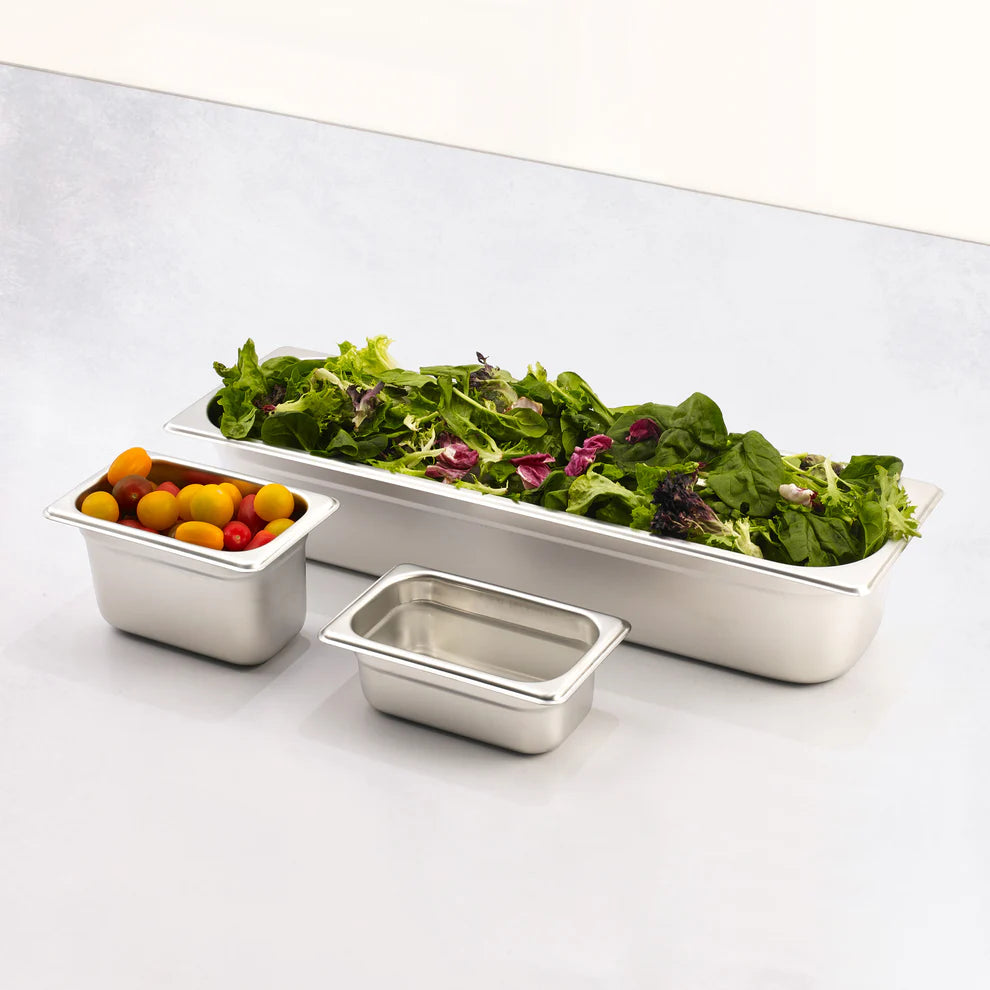 Winco SPJH-2HL-6HL, 2.5–6"D, 22 Ga S/S Half Size Long Steam Pans