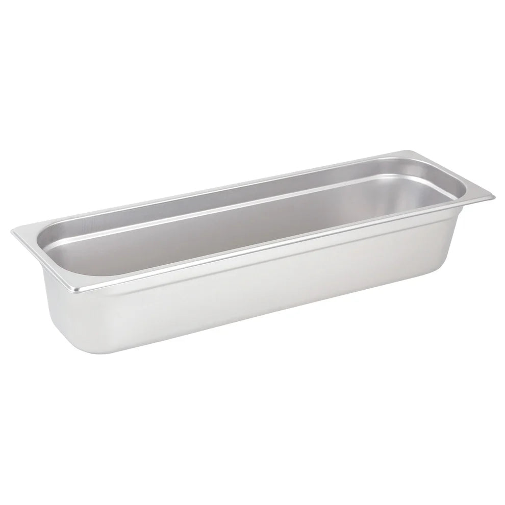 Winco SPJH-2HL-6HL, 2.5–6"D, 22 Ga S/S Half Size Long Steam Pans