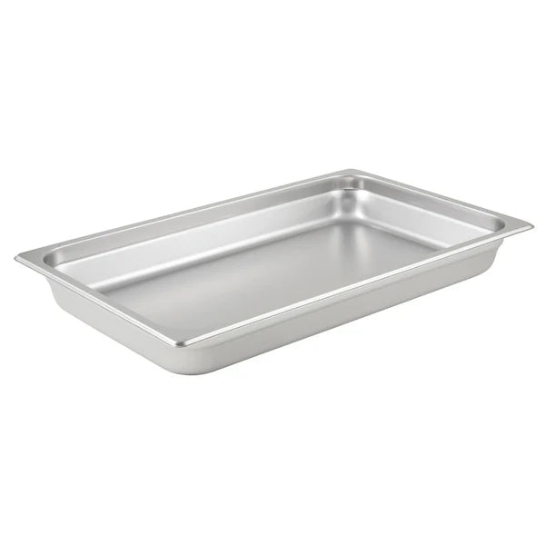Winco SPJL-102 to 904, 25 Ga S/S Various Sizes Anti-Jam Steam Pans, EA