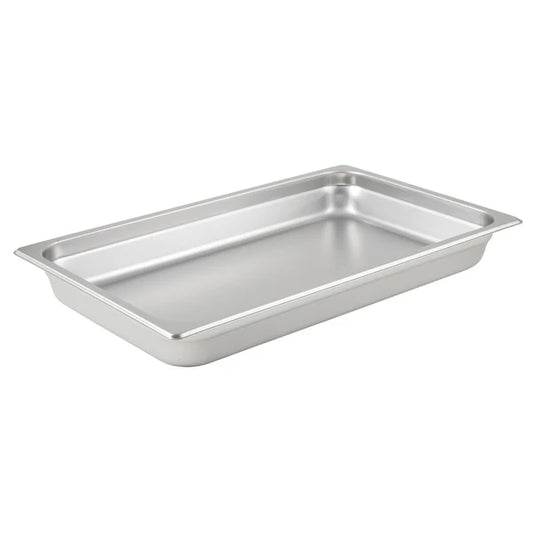 Winco SPJL-102 to 904, 25 Ga S/S Various Sizes Anti-Jam Steam Pans, EA