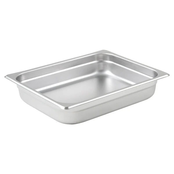 Winco SPJL-102 to 904, 25 Ga S/S Various Sizes Anti-Jam Steam Pans, EA