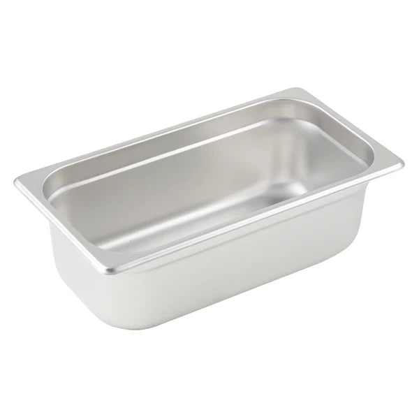 Winco SPJL-102 to 904, 25 Ga S/S Various Sizes Anti-Jam Steam Pans, EA