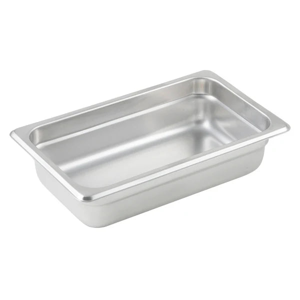 Winco SPJL-102 to 904, 25 Ga S/S Various Sizes Anti-Jam Steam Pans, EA