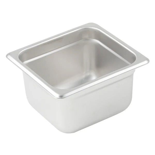 Winco SPJL-102 to 904, 25 Ga S/S Various Sizes Anti-Jam Steam Pans, EA