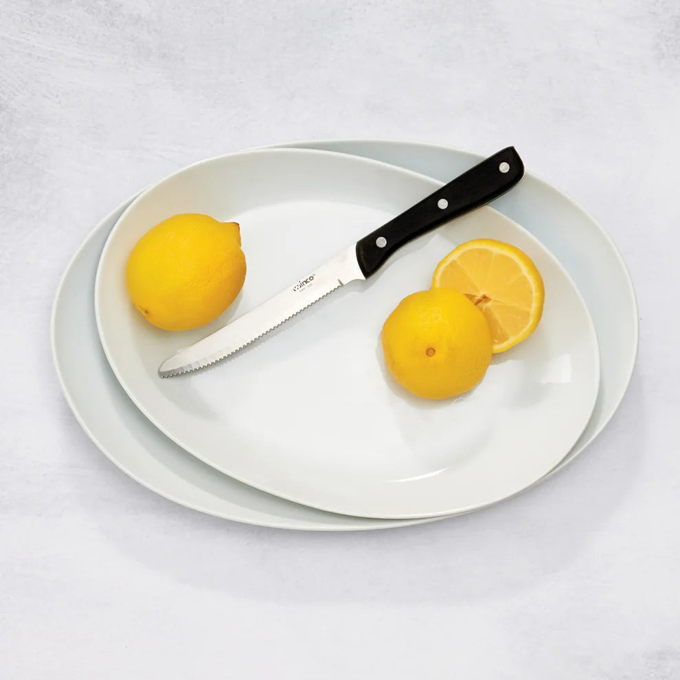 Winco SPO-155/SPO-19, 15.5" & 19", Case Packs Oval Deep White Porcelain Specialty Platters