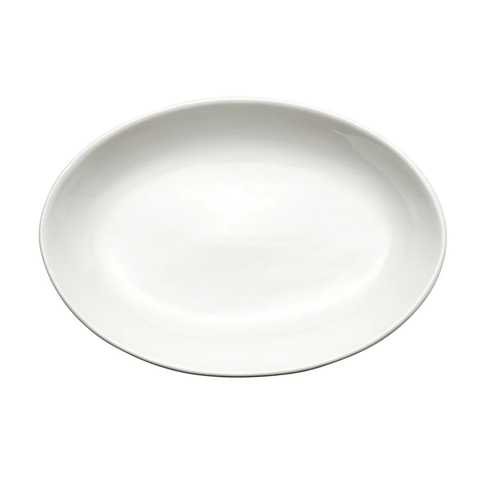 Winco SPO-155/SPO-19, 15.5" & 19", Case Packs Oval Deep White Porcelain Specialty Platters