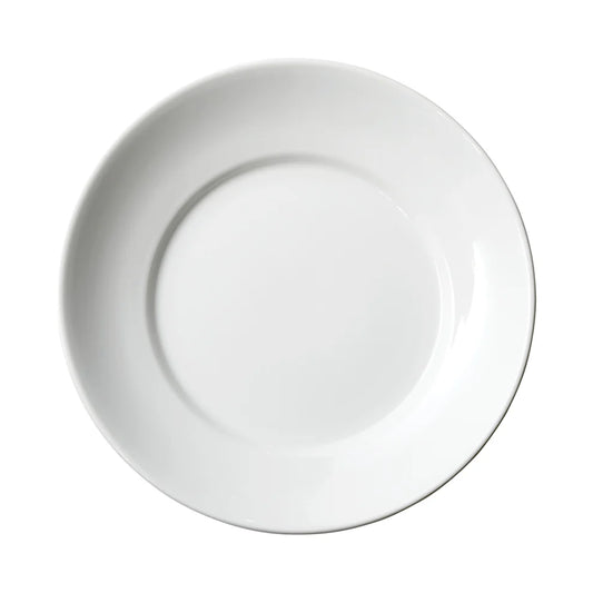 Winco SPR-105, 10.5" 1 Doz/Case Round Wide Rim Porcelain White, Specialty Plate