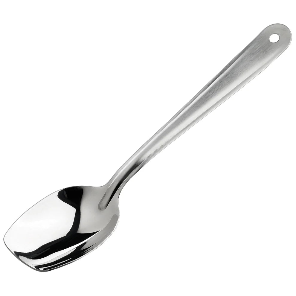 Winco SPS-S10 to S8, 8-10" Solid Slanted Plating Spoon, EA