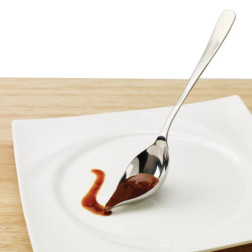 Winco SPS-TS8, 8" Drizzling Plating Spoon w/ Tapered Spout, EA