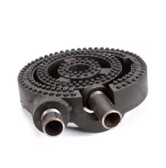 Cast iron burner with independent ring control