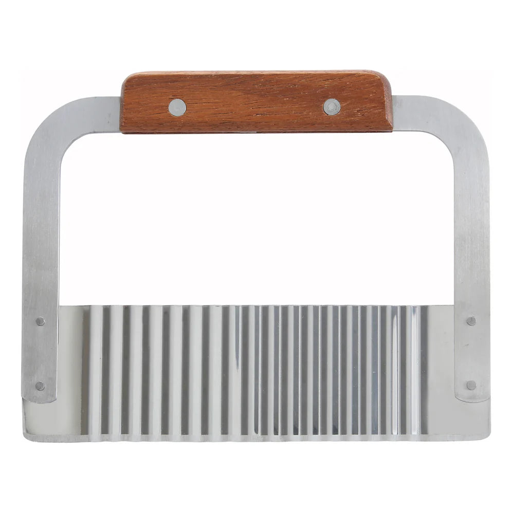 Winco SRT-7, 7", S/S Wooden Hdl Serrator, EA