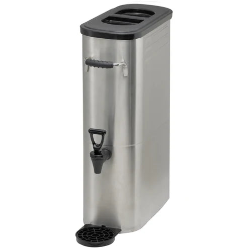 Winco SSBD-3 and SSBD-5, 3 gal and 5 gal Stainless Steel Slim Iced Tea Dispenser - Restaurant Kitchen, Buffet Stations, Catering Services