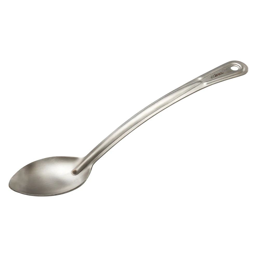 Winco SSCH-13L-15S, 18/0 SS 2mm Heavy Duty Basting Spoons, Curved Hdl