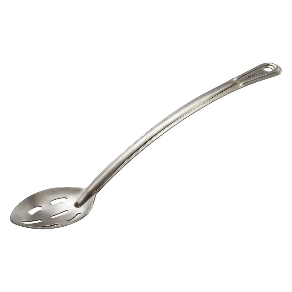 Winco SSCH-13L-15S, 18/0 SS 2mm Heavy Duty Basting Spoons, Curved Hdl