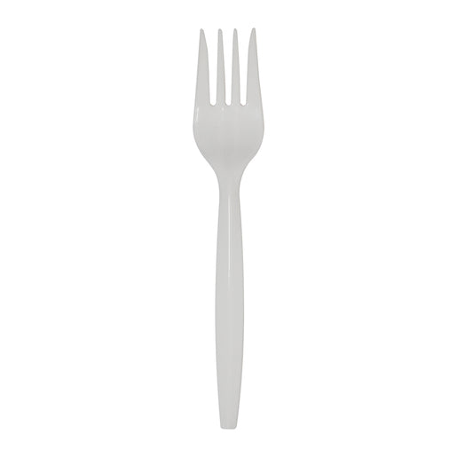 Dixie SmartStock Series-B Medium-Weight Polypropylene White Plastic Forks