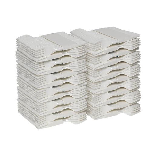Dixie SmartStock Series-B Medium-Weight Polypropylene White Plastic Forks