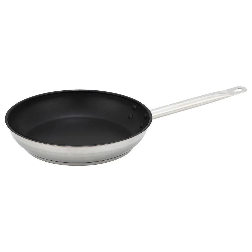 Winco SSFP-11NS to 9NS, 8-14" S/S Non-stick Fry Pans with Helper Hdl