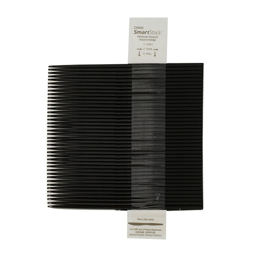 Smartstock Polystyrene Black Disposable Plastic Cutlery Knife