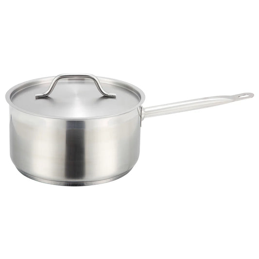 Winco SSSP-2 to 6, 2 & 6qt S/S Sauce Pan w/Cover