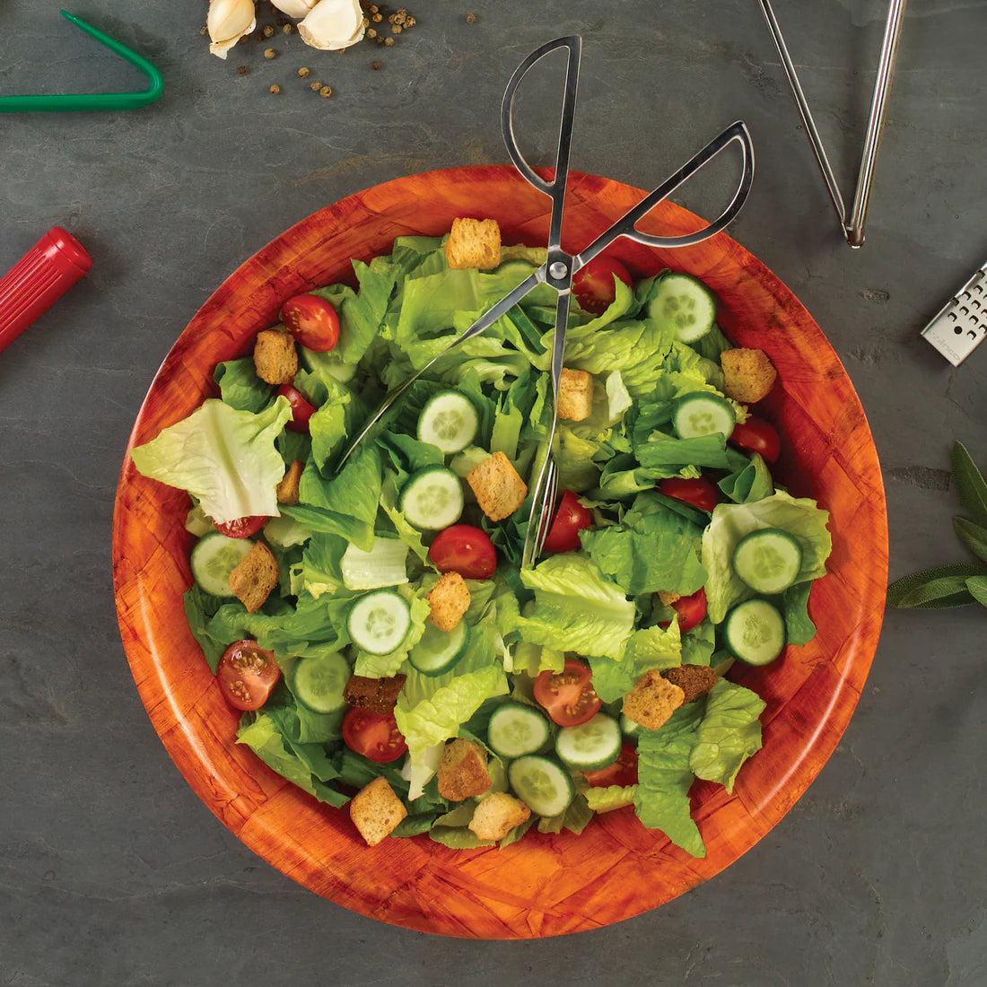 Winco ST-105SF/ST-10S/ST-2, 10" SS Scissor Salad Tongs Set