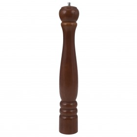 18-inch hardwood pepper mill stanton trading with an adjustable grinding mechanism that allows for both fine and coarse grinding. Its tall, elegant design makes it ideal for professional kitchens and upscale dining settings. The durable hardwood construction ensures longevity, and the adjustable feature provides versatility for different seasoning preferences.