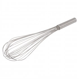 18-inch long stainless steel piano wire whip stanton trading designed for efficient whipping and blending, featuring a sturdy handle and flexible wires for optimal aeration.