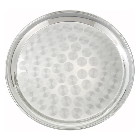 Winco STRS-12/14/16, 12"-16" Stainless Steel Swirl Service Tray