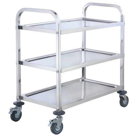 Winco SUC-30 to 50, 3-Tier Small to Large Sizes Utility Trolleys