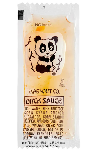 KARI-OUT CO. Duck Sauce 8 Gram Portion Packet  Individual Condiment Packets - 450/Case