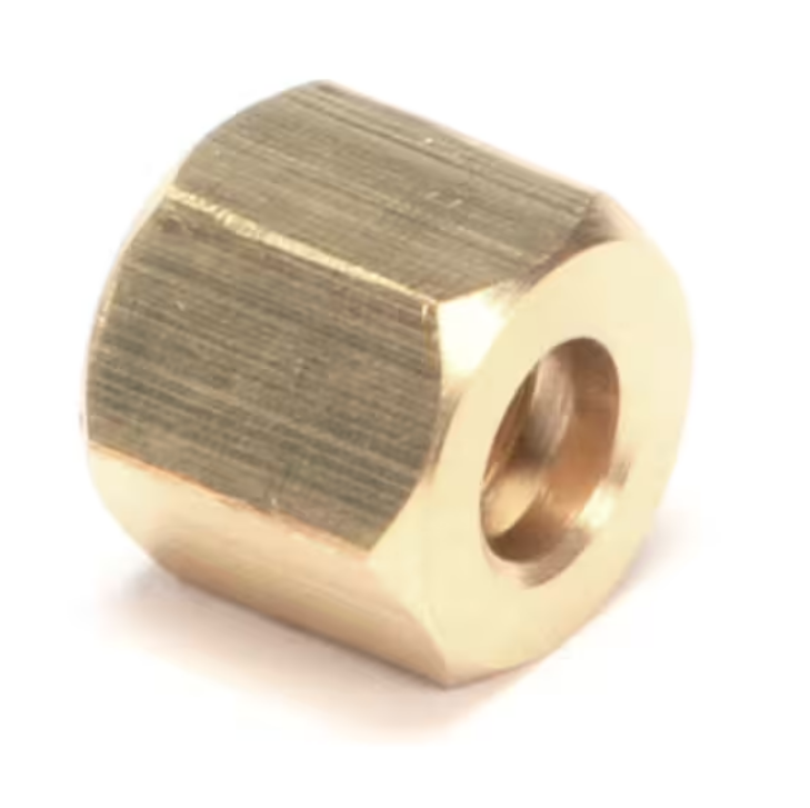 1/4" OD brass compression nut