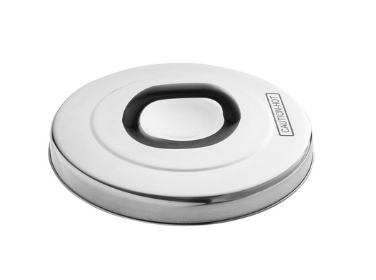 Stainless steel cover with handle