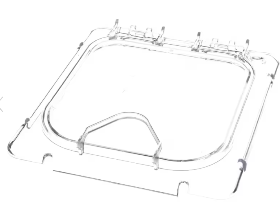 Protect and access food easily with the Clear Coldmaster EZ Access Lid One Sixth Size CM10318Z07. This dishwasher safe polycarbonate hinged lid features a secure snap on design with no notch and is ideal for restaurants, buffets, catering operations, and commercial kitchens.