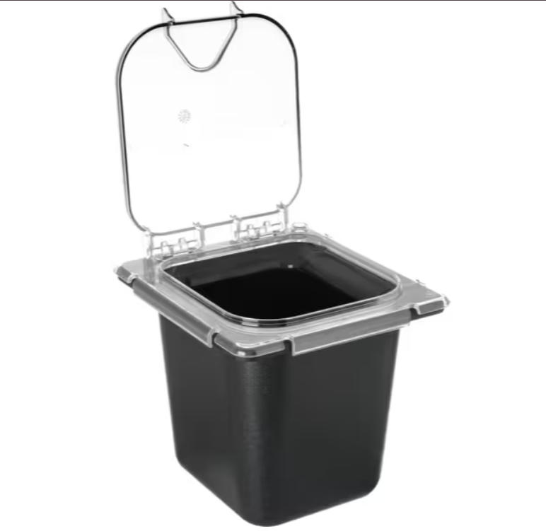 Protect and access food easily with the Clear Coldmaster EZ Access Lid One Sixth Size CM10318Z07. This dishwasher safe polycarbonate hinged lid features a secure snap on design with no notch and is ideal for restaurants, buffets, catering operations, and commercial kitchens.