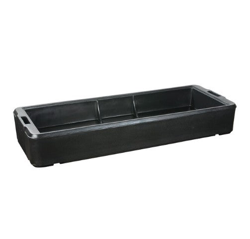 Serve chilled foods with the 4 Foot Black Six Star Basin Only 660203. Polyurethane foam insulation helps hold ice for hours while the durable polyethylene basin accommodates food pans up to 6 inches deep.