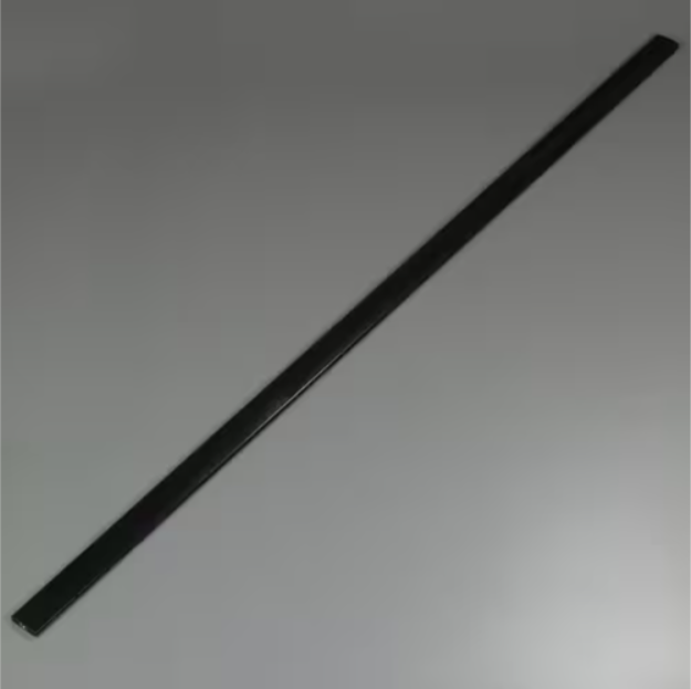 69 x 6 x 1 Inch Black Six Star Ridge Channel for 6 Foot Food Bars 669603 Each