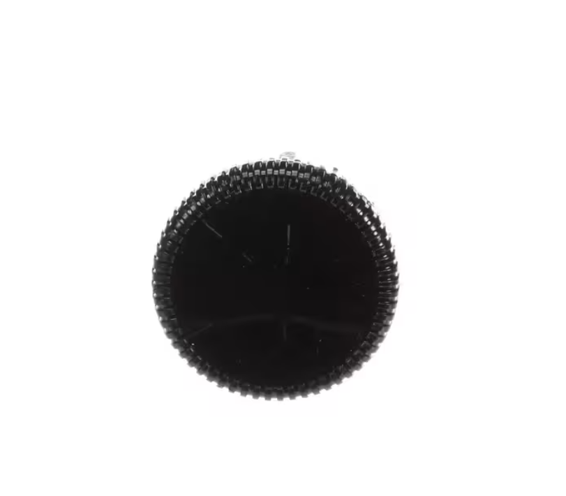Maintain your Six Star sneeze guard system with the 2.95 x 1.65 x 1.6 Inch Black Sneeze Guard Post Knob 670600. Designed as replacement hardware for compatible food bar sneeze guard posts.