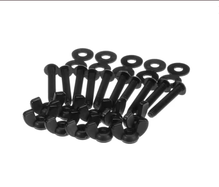 Maintain your tabletop sneeze guard with the 11 x 8 x 6 Inch Black Nylon Double Sided Sneeze Guard Hardware 770400. Designed for compatible two sided systems in commercial buffet and foodservice applications.