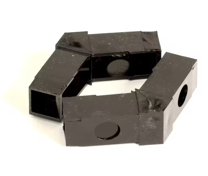 Maintain your sneeze guard system with the 1 Inch Square 30 Degree 2 Prong Sneeze Guard Assembly Block 900103. This OEM component provides precise fitment and stable support for compatible commercial foodservice equipment.
